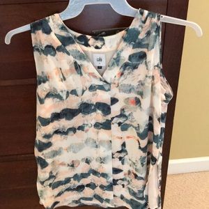 Multi colored v-neck sleeveless top